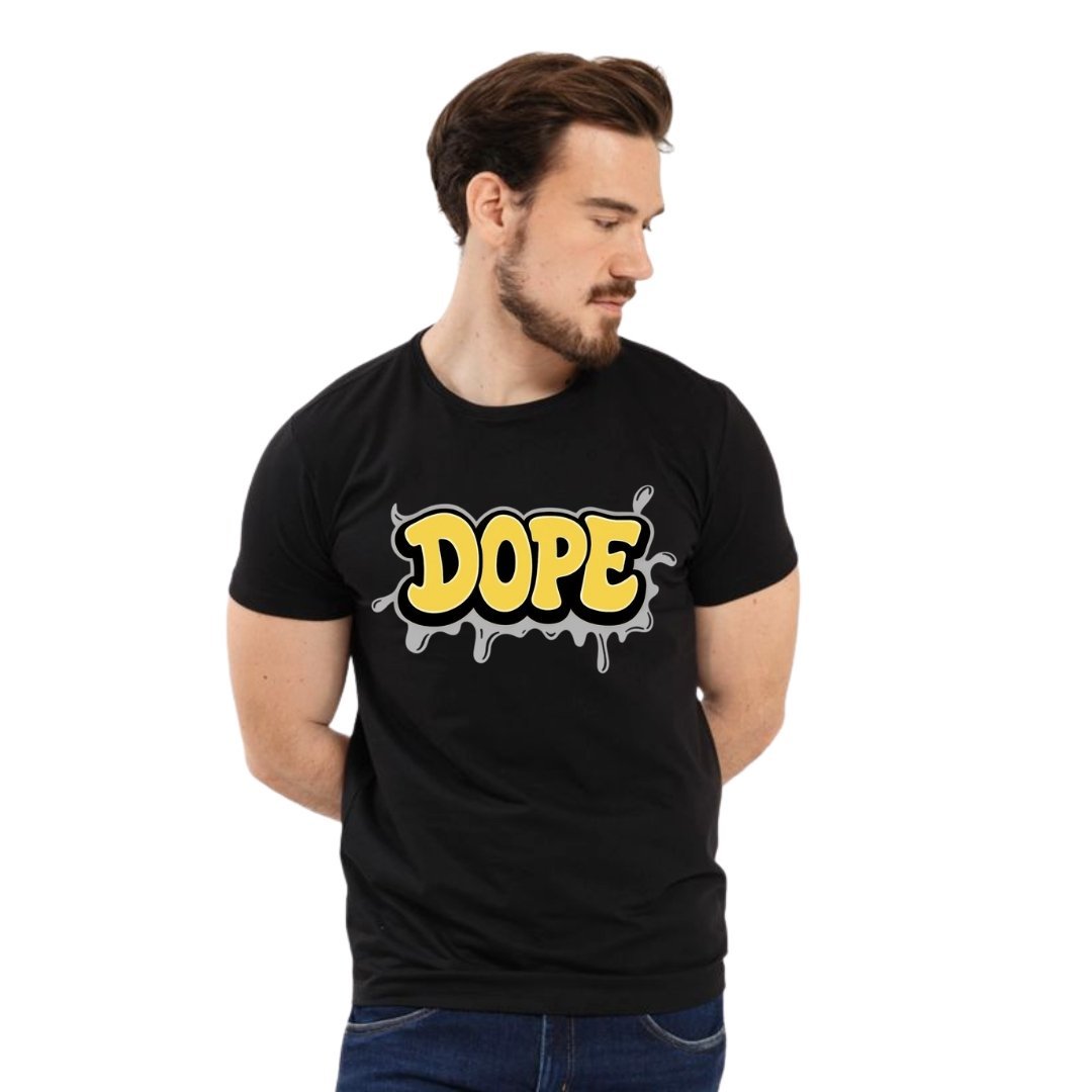 Dope - Men Typography Round Neck Black T-Shirt