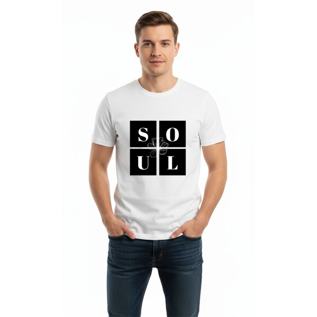 Men Women Couple T-Shirt - Black Soul - Image 2