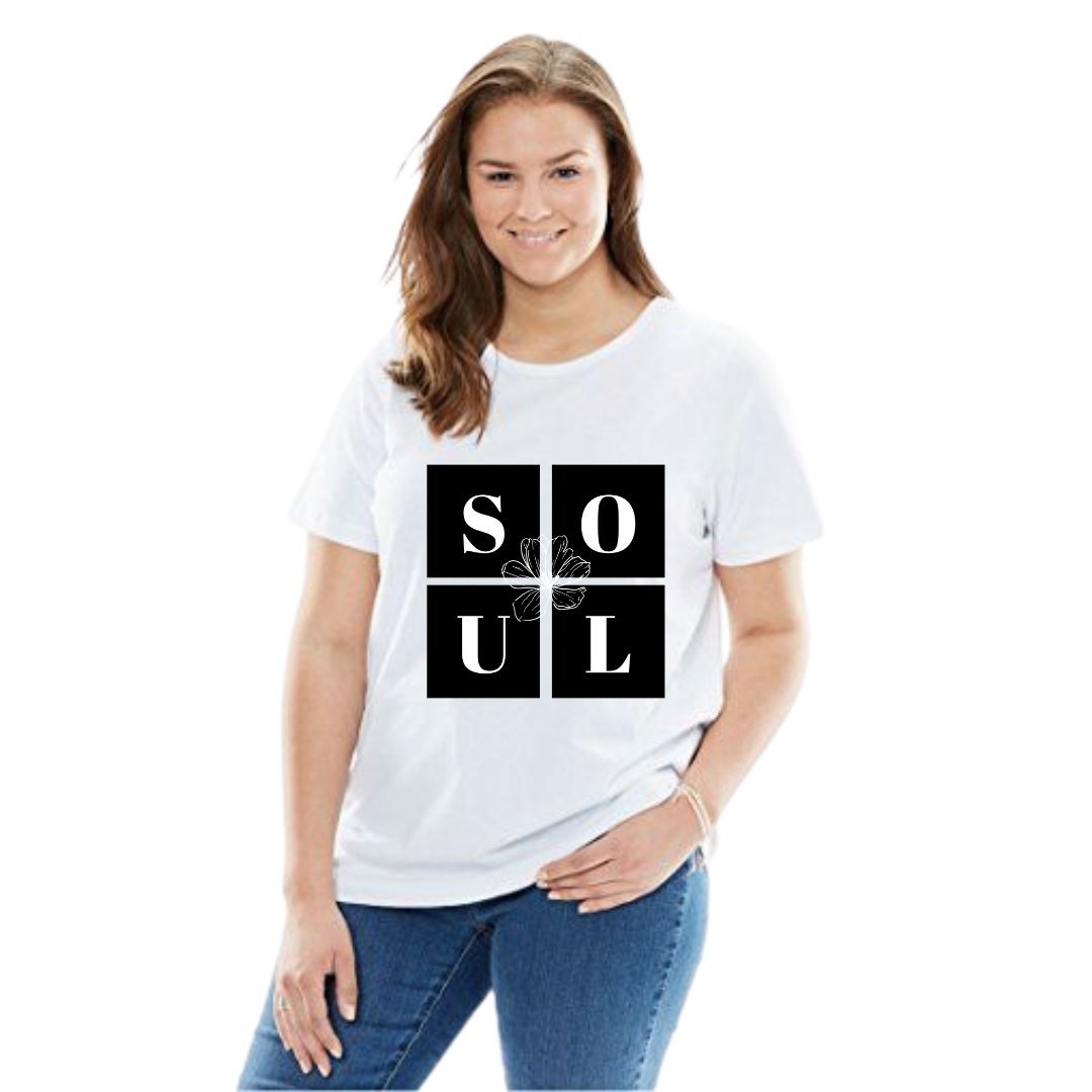 Men Women Couple T-Shirt - Black Soul
